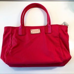 Kate Spade Nylon Tote with Pink and Red Handles